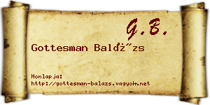 Gottesman Balázs névjegykártya